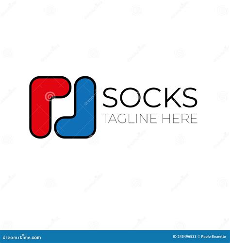 Creative Socks Logo Design Template Stock Illustration Illustration