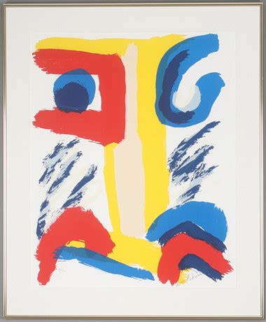 BENGT LINDSTRÖM Composition lithograph in colours signed and