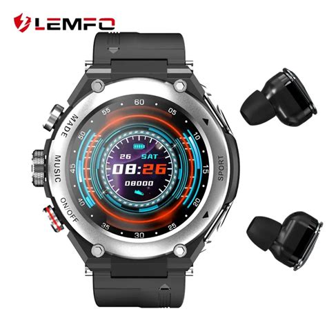 LEMFO T92 Smartwatch Men Smart Watch 2021 TWS Bluetooth 5 Earphone Call