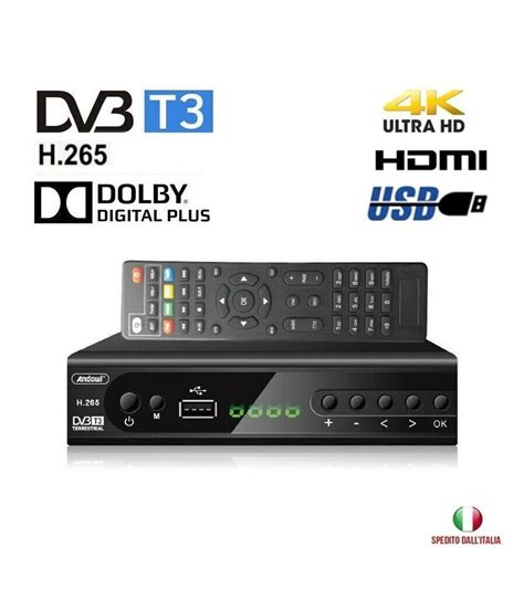 Decoder Digitale Terrestre Dvbt Hd K Dolby H Usb Scart Lan Dv