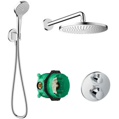 Hansgrohe Croma Chrome 280 1Jet Shower System With Ecostat S