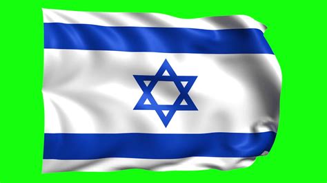 3d Flag Animation Of Israel On Green Screen 21389623 Stock Video At