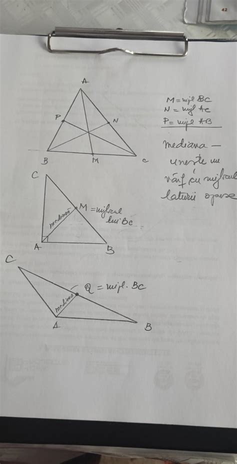 Ma Puteti Ajuta Sa Fac Mediana Unui Triunghi Ascutitunghic Dreptunghic