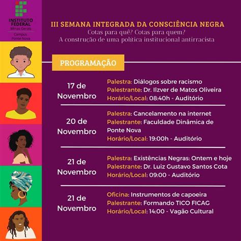 Programação Semana Da Consciência Negra 1 — Instituto Federal De