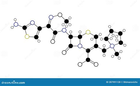 Cefepime Molecule Cephalosporin Antibiotic Molecular Structure