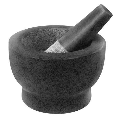 Amazon ChefSofi Mortar And Pestle Set Black Polished Exterior