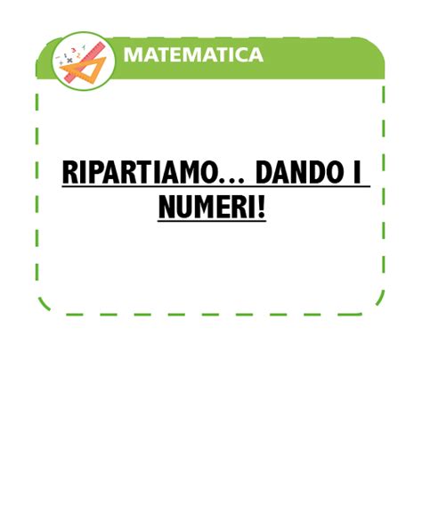 F Banca Dati Matematica CL5 Ripartiamo Dando I Numeri Le