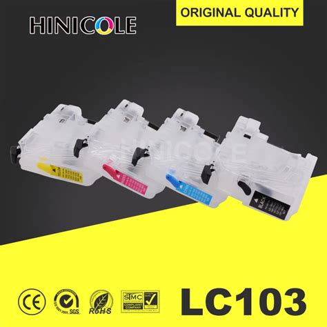 Hinicole Ink Cartridge Refillable For Brother LC 103 XL For LC 103 101