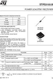 Stps Datasheet Power Schottky Rectifier