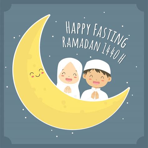 Premium Vector Ramadan Kareem Happy Fasting Greeting Card Vector