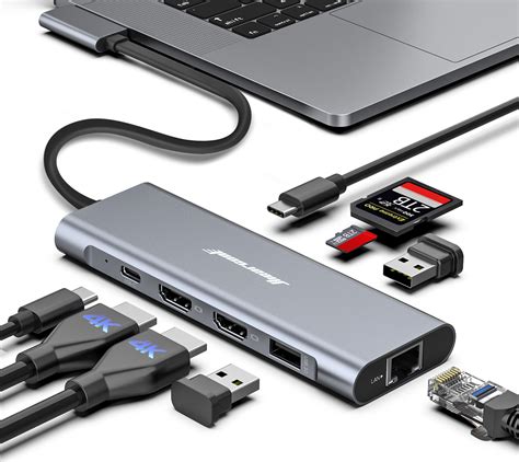 USB C Hub Hiearcool USB C Adapter 7IN1 USB C To HDMI Mulitiport Adapter