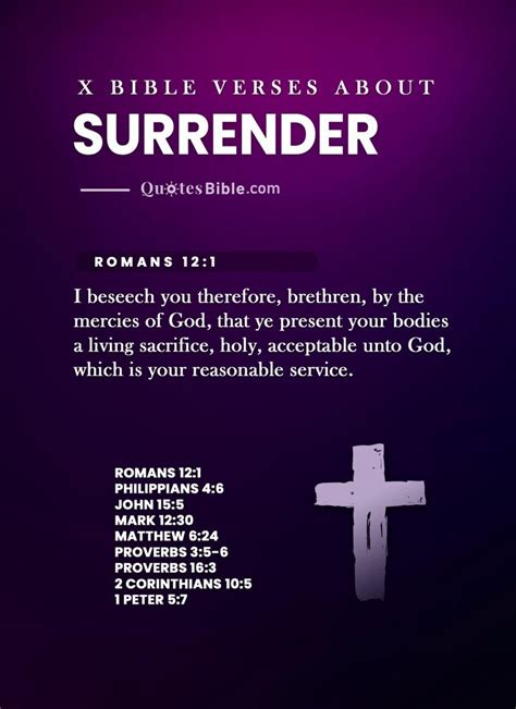 Bible Verses About Surrender Biblical Quotes Inspirational Bible