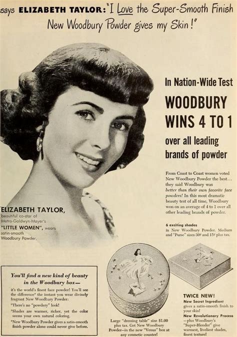 Elizabeth Taylor For Woodbury Powder 1948 Vintage Makeup Vintage