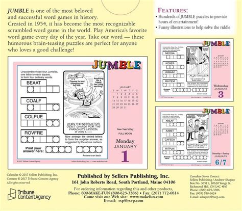 Daily Jumble 2018 Daily Calendar | Angus & Robertson