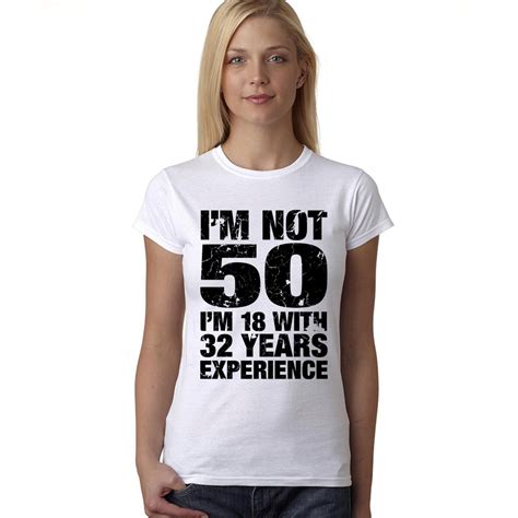 Women S 50th Birthday T Shirt Funny I M Not 50 I M