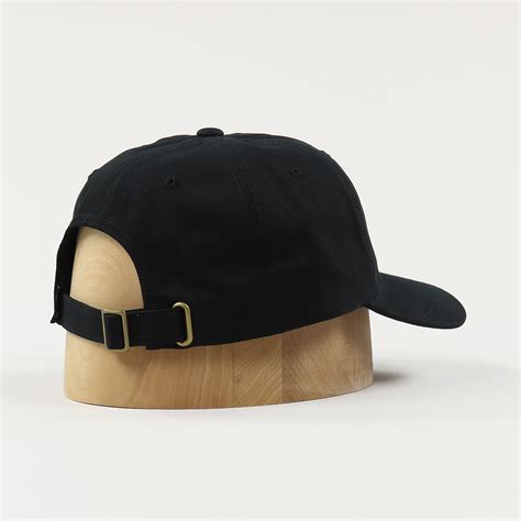 Stussy Mens Embroidered Stock Logo Low Profile Cap Hat Black