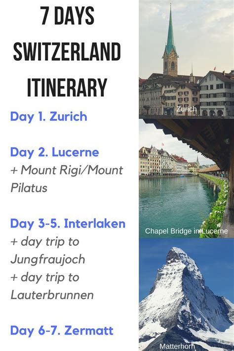 5 Switzerland Itineraries To Help You Plan Your Trip To Switzerland