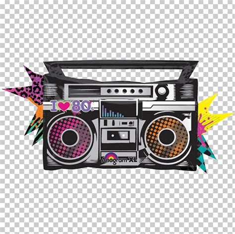 1980s Gas Balloon Birthday Boombox PNG Clipart 88 Cm Kwk 36 1980s