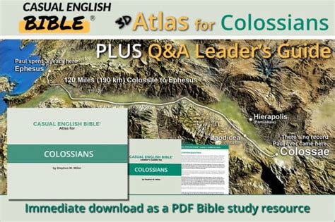 Colossians Leaders Guide And Atlas Casual English Bible