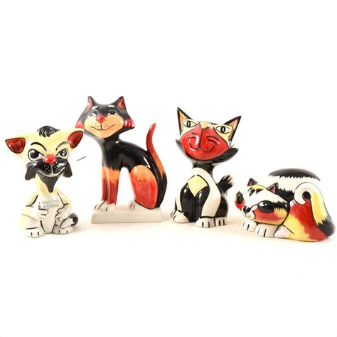 Lot 11 Four Lorna Bailey Pottery Novelty Cats