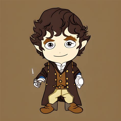 Bilbo Baggins Kawaii Chibi Graphic · Creative Fabrica