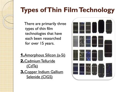 Ppt A Presentation On Thin Film Technology ” Powerpoint Presentation