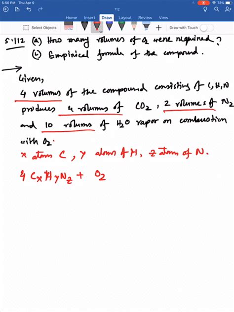 Solved A Gaseous Organic Compound Containing Only Carbon Hydrogen And