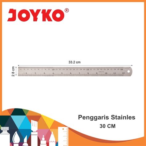 Jual Joyko Penggaris Besi Cm Penggaris Besi Ruler Stainless