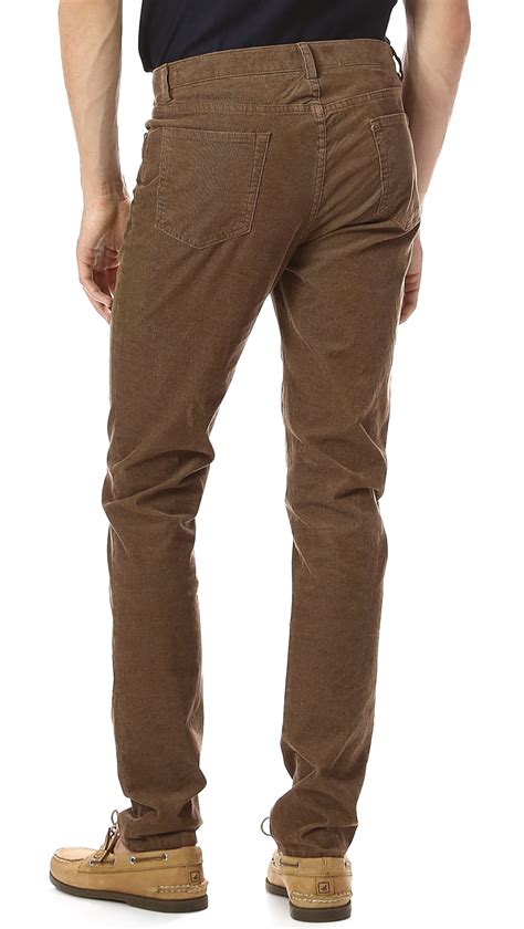 Vince 5 Pocket Corduroy Jeans In Tobacco Brown For Men Lyst