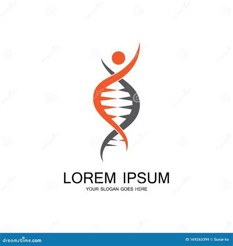 Human Dna Logo Icon Design Vector Stock Illustration Illustration Of