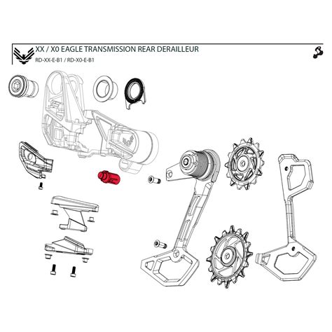 SRAM Setup Key Cage Lock Montageset für X0 Eagle Schaltwerk AXS T