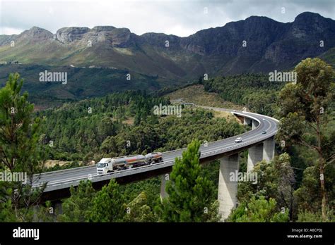 Viaduct On N1 Toll Road At Paarl Western Cape South Africa Stock Photo