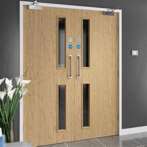 Oak 16g Glazed Fd30 Fire Door Office Fire Door