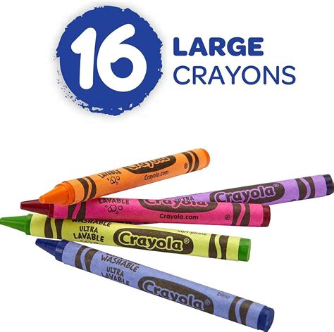 Crayola Ultra Clean Washable Large Crayons Multi Colour Cy52 3281 Buy