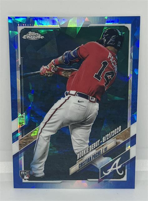 2021 Topps Chrome Update Sapphire Cristian Pache Rookie Debut RC