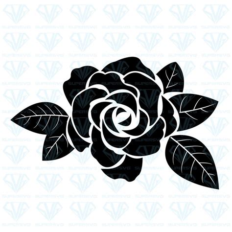 Flower Silhouette Black Silhouette Silhouette Svg Cricut Craft Room