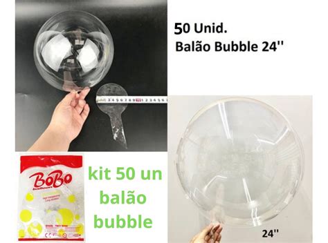 Unidades Balao Bubble Polegadas Silicone Transparente