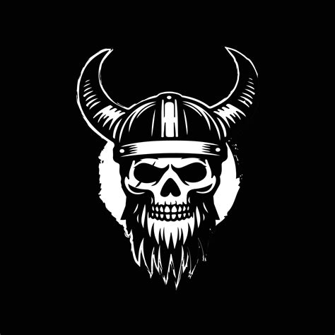 viking skull with black background 40555087 Vector Art at Vecteezy