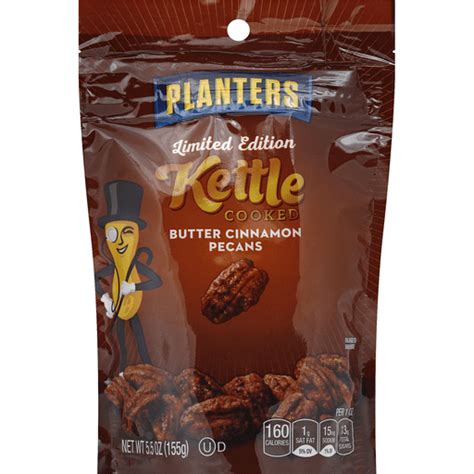 Planters Pecans Kettle Cooked Butter Cinnamon Limited Edition Nuts Seeds And Mixes Sun Fresh