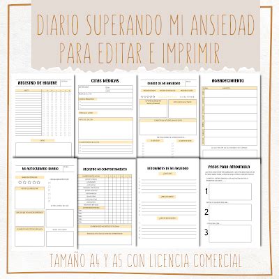 Diario Superando Mi Ansiedad Para Editar En A Y A Con Licencia