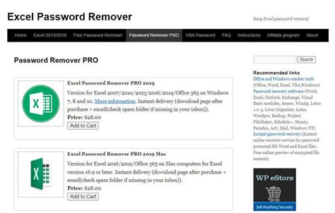 Top Excel Password Removers Recovery Tools Online Free