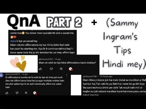 QnA Part 2 10 Min METHOD Kum Samay Mey Kaise Manifest Kare Meri