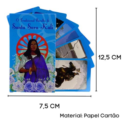 O Tradicional Baralho Santa Sara Kali 36 Cartas Plastificado Shopee