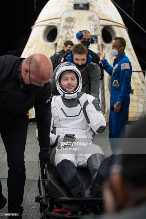 Esa Astronaut Thomas Pesquet Is Seen After Being Helped Out Of The