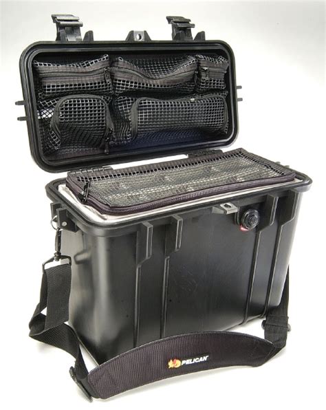 Pelican Case With Photo Dividers Lid Organizer Black Moq