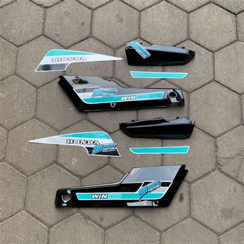 Jual Cover Body Honda Win 1991 1992 Warna Hitam Striping Warna Hijau