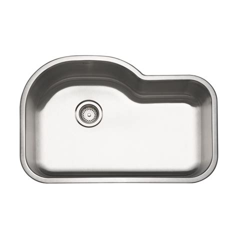 Designer Undermount Stainless Steel Offset Single Bowl Kitchen Sink Hamatusa