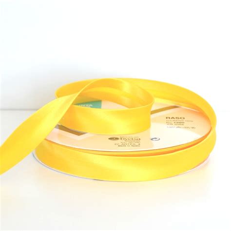 Satin Bias Binding Trim Mm Single Fold Yellow