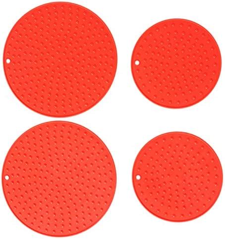 Extra Large Extra Thick Silicone Trivet Mat Set For Hot Dishes Pots And Pans Kitchen Hot Pads