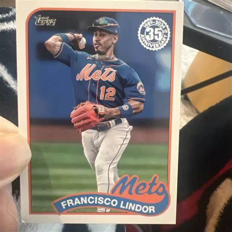 2024 TOPPS SERIES 1 35E Anniversaire 1989 22 Francisco Lindor Ny Mets